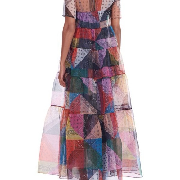 Staud Hyacinth Tiered Patchwork Maxi Dress size small worn once - Picture 3 of 12